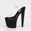Pleaser - RAZZLE808WR KnöchelriemenSandale, Poledance Schuhe - Transparent/Schwarz Product image